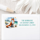 Search for fox return address labels Watercolor