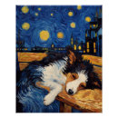 Search for van gogh cafe terrace at night posters dog