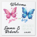 Search for butterflies outdoor signs Baby shower