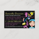 Search for cleaning girl business cards Janitorial