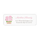 Search for hydrangea return address labels Watercolor