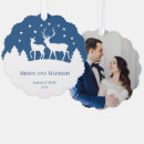 Search for buck and doe ornaments Newly weds