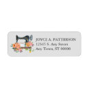 Search for sewing machine return address labels Floral