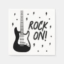 Search for rock roll napkins Black and white