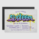 Search for graffiti birthday invitations Grunge