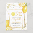 Search for lemon 1st birthday invitations Modern