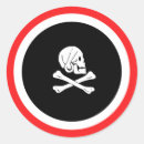 Search for red skull stickers Jolly roger
