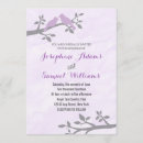 Search for love birds wedding invitations Purple