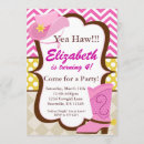 Search for western girl birthday invitations Brown