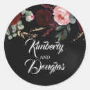Search for burgundy wedding stickers Black