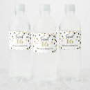 Search for black gold water bottle labels Glitter