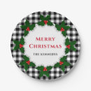 Search for black christmas plates Holly leaves