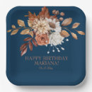 Search for navy blue and orange plates Watercolor