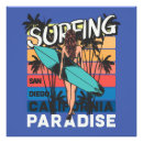 Search for surfer girl posters California