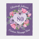 Search for 80th birthday blankets Eighty