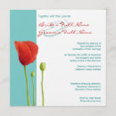 Search for teal and red wedding invitations Flowers