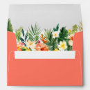 Search for tropical wedding envelopes Watercolor tropical flowers