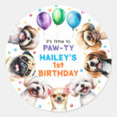 Search for dog birthday stickers Girl