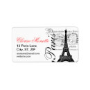 Search for paris france return address labels Vintage