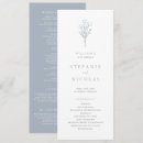 Search for dusty blue wedding programs Floral