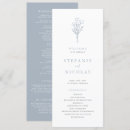 Search for dusty blue wedding programs Floral