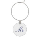Search for wedding wine charms Blue