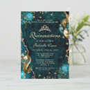 Search for teal quinceanera invitations Crown tiara