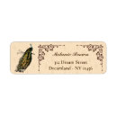 Search for peacock return address labels Vintage