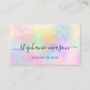 Search for holographic business cards Colorful pastel unicorn rainbow