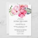 Search for hibiscus wedding invitations Watercolor