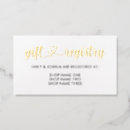 Search for wedding registry business cards Black