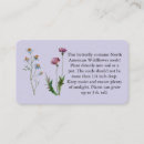 Search for seed business cards Wildflowers