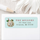 Search for sand dollar return address labels Turquoise