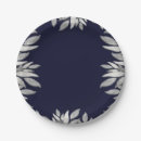 Search for navy blue and silver plates Winter