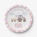 Search for tractor paper plates Tractor birthday party