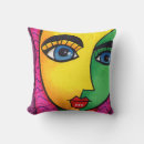 Search for abstract face pillows Whimsical