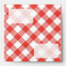 Search for red white gingham envelopes Pattern