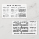 Search for pocket calendar business cards Black and white