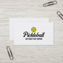 Search for pickleball business cards player