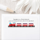 Search for train return address labels Red
