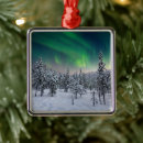 Search for ice ornaments aurora borealis