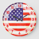 Search for american flag clocks red