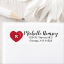 Search for quilt return address labels Heart