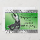 Search for green masquerade mask invitations Ball
