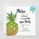 Search for pineapple 1st birthday invitations Hawaiian