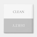Search for clean and dirty dishwasher sign magnets Black