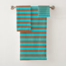 Search for teal and brown bathroom accessories Stripes