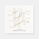 Search for happily ever after napkins Black and white