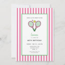Search for tennis birthday invitations Preppy