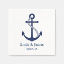 Search for navy blue wedding napkins Anchor